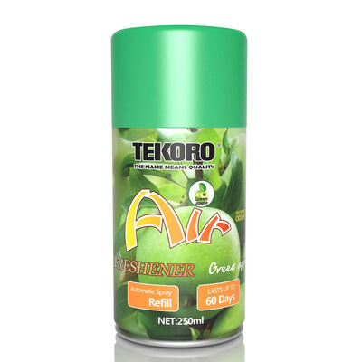 Tekoro Green Apple Flavour Air Freshener Automatic Spray Refill dengan Sertifikasi CE, RoHS, SGS, GMP dan Kapasitas ≥200ml