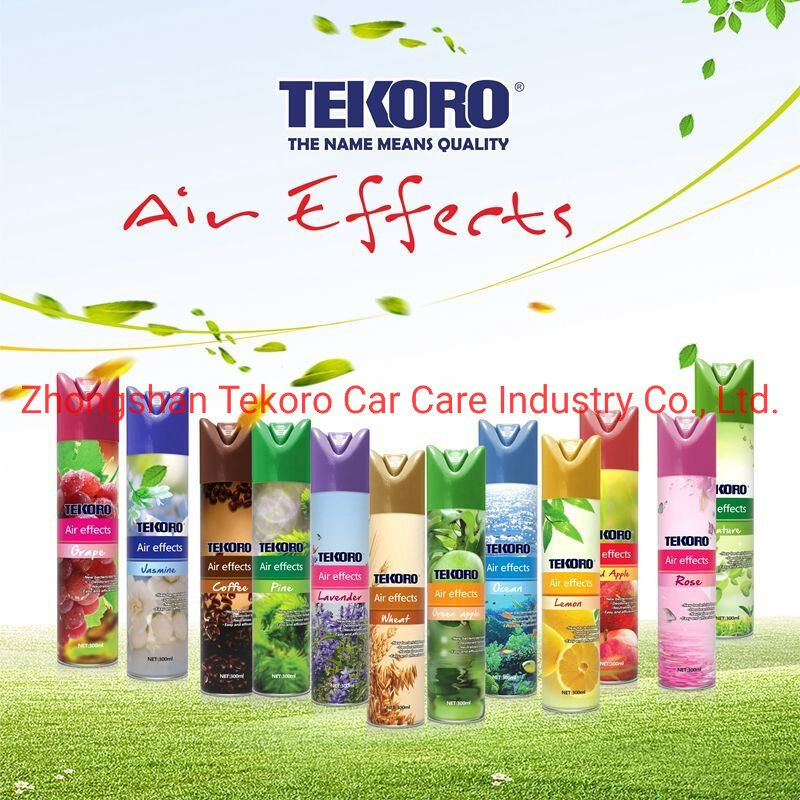 Tekoro Air Freshener Aerosol Spray dengan Aroma Alami untuk Penggunaan Multifungsi dan Sertifikasi CE, RoHS, SGS, GMP