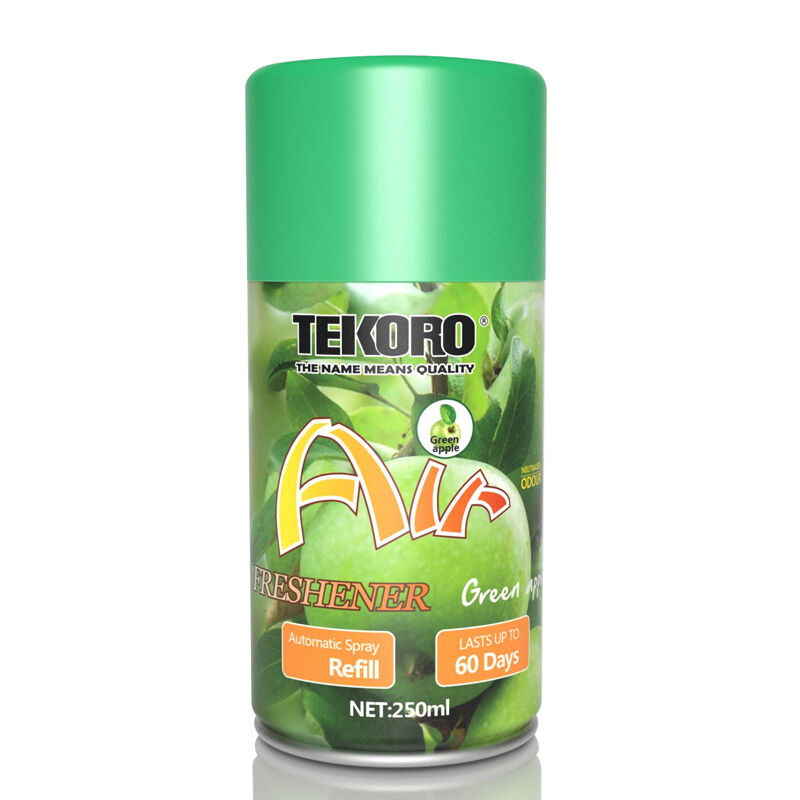 Tekoro Green Apple Flavour Air Freshener Automatic Spray Refill dengan Sertifikasi CE, RoHS, SGS, GMP dan Kapasitas ≥200ml